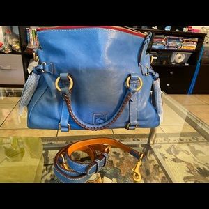 Dooney & Bourke Florentine Leather Satchel Blue
